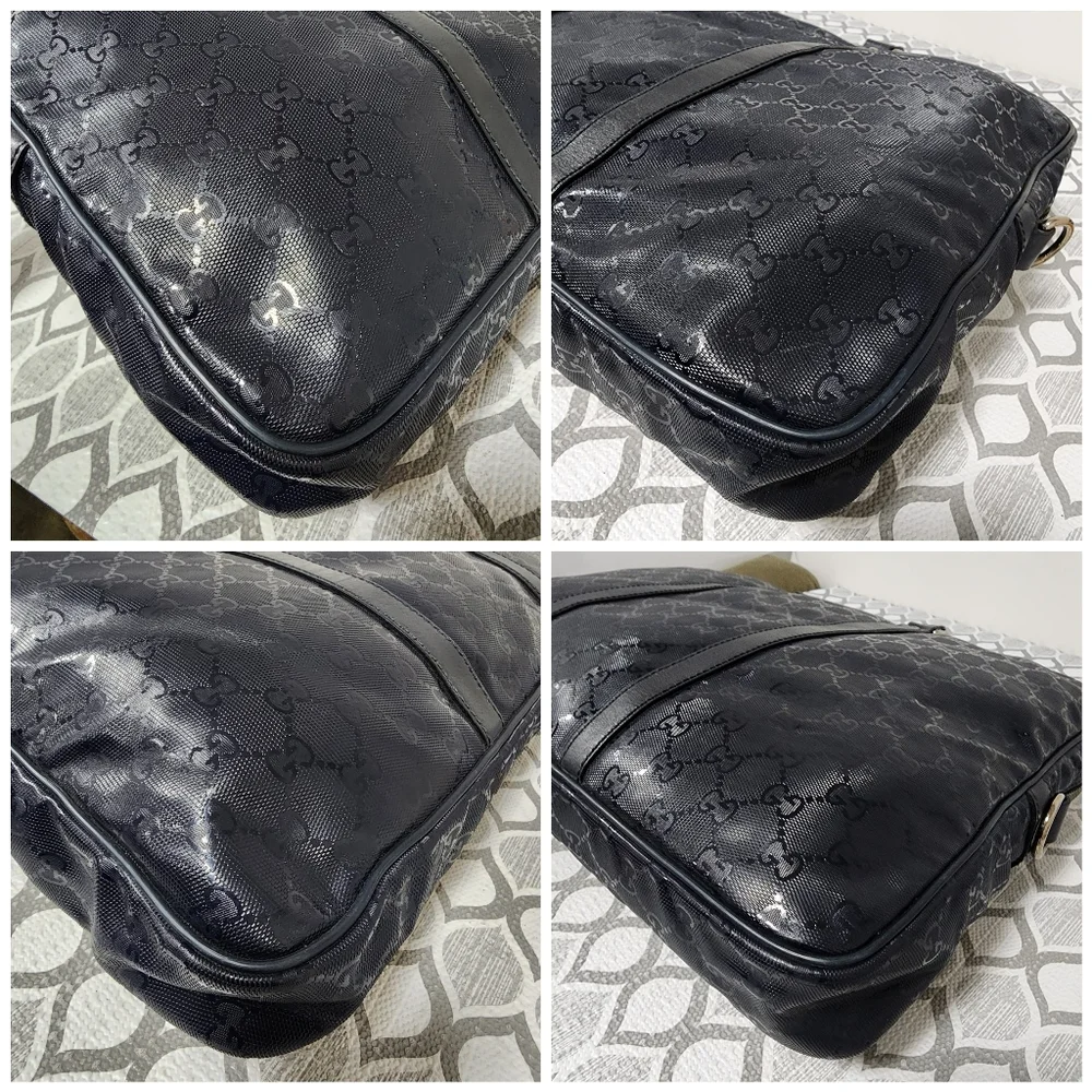 Gucci GG Imprimé Briefcase/Laptop Bag Navy Blue